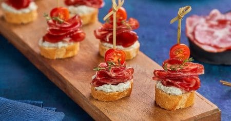 Finger Food de Copa, Gorgonzola e Tomate