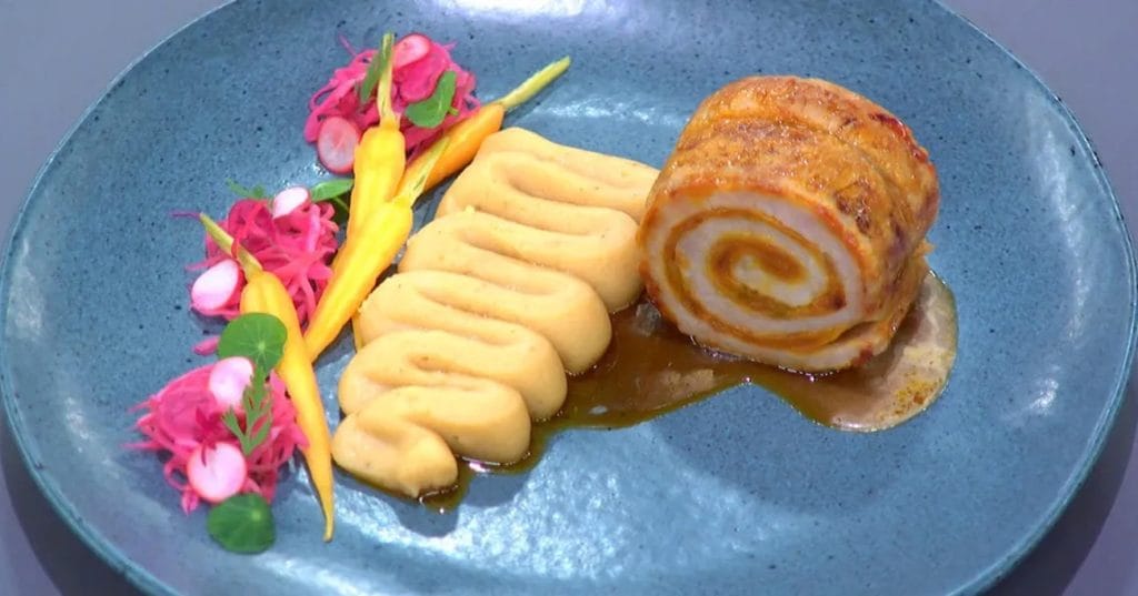 Lombo Suino Sadia com Calda Caramelizada de Cerveja e Purê de Pão Tipo Brioche