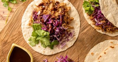 Tacos (massa Fina de Milho Frita) Suinos Agridoce