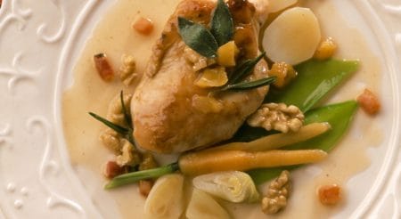 Frango Natalino com Nozes e Frutas Secas