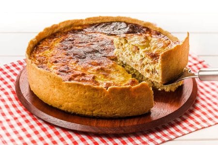 Quiche com alcatra suína