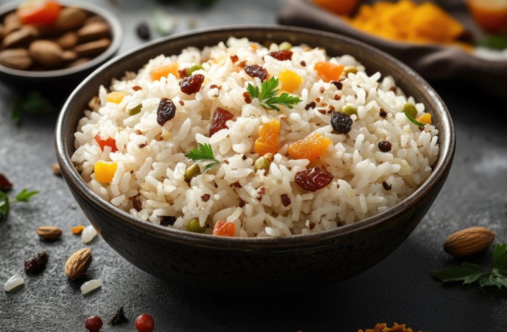 Receita de Arroz à Grega de Natal