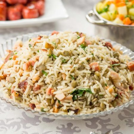 Receita de Arroz com lentilha e bacon