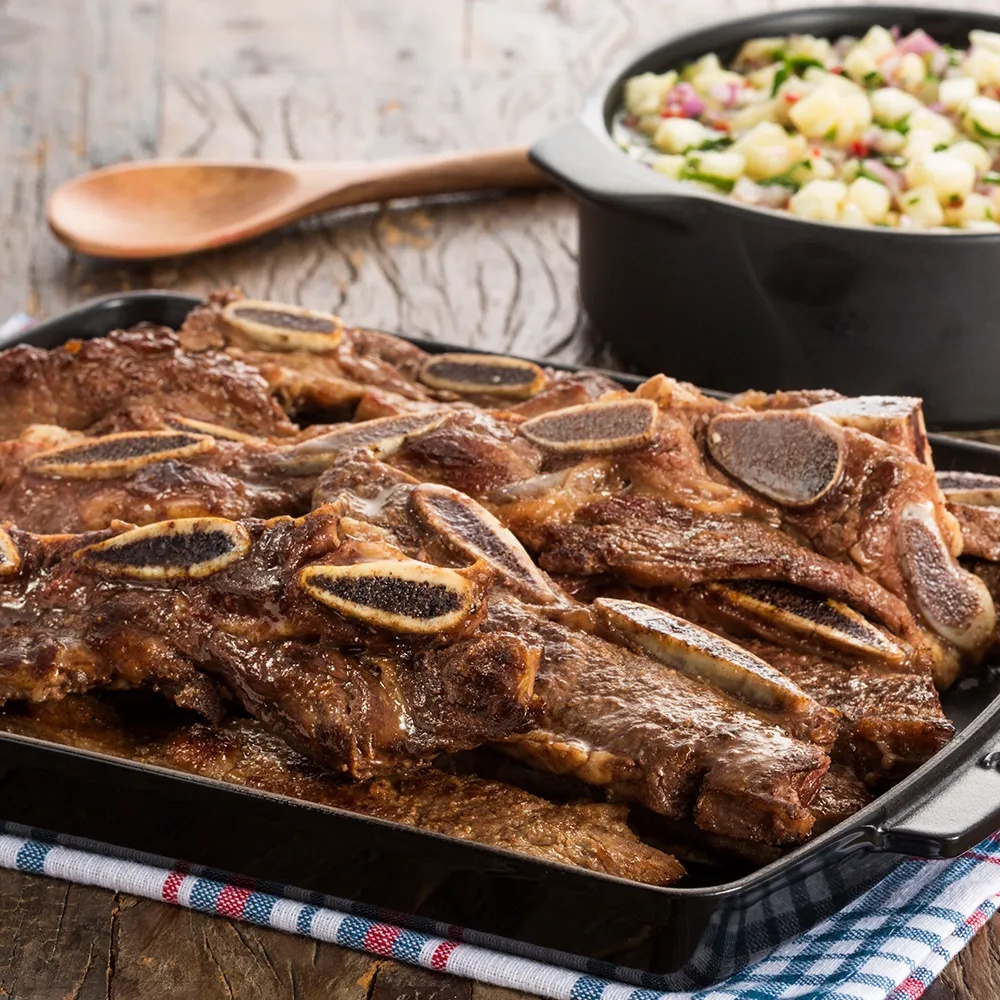 Receita de Assado de Tiras com Vinagrete de Abacaxi