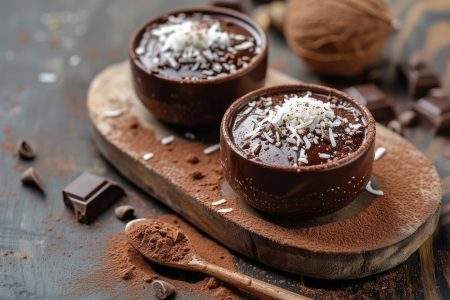 Receita de Bavarois de Chocolate e Coco