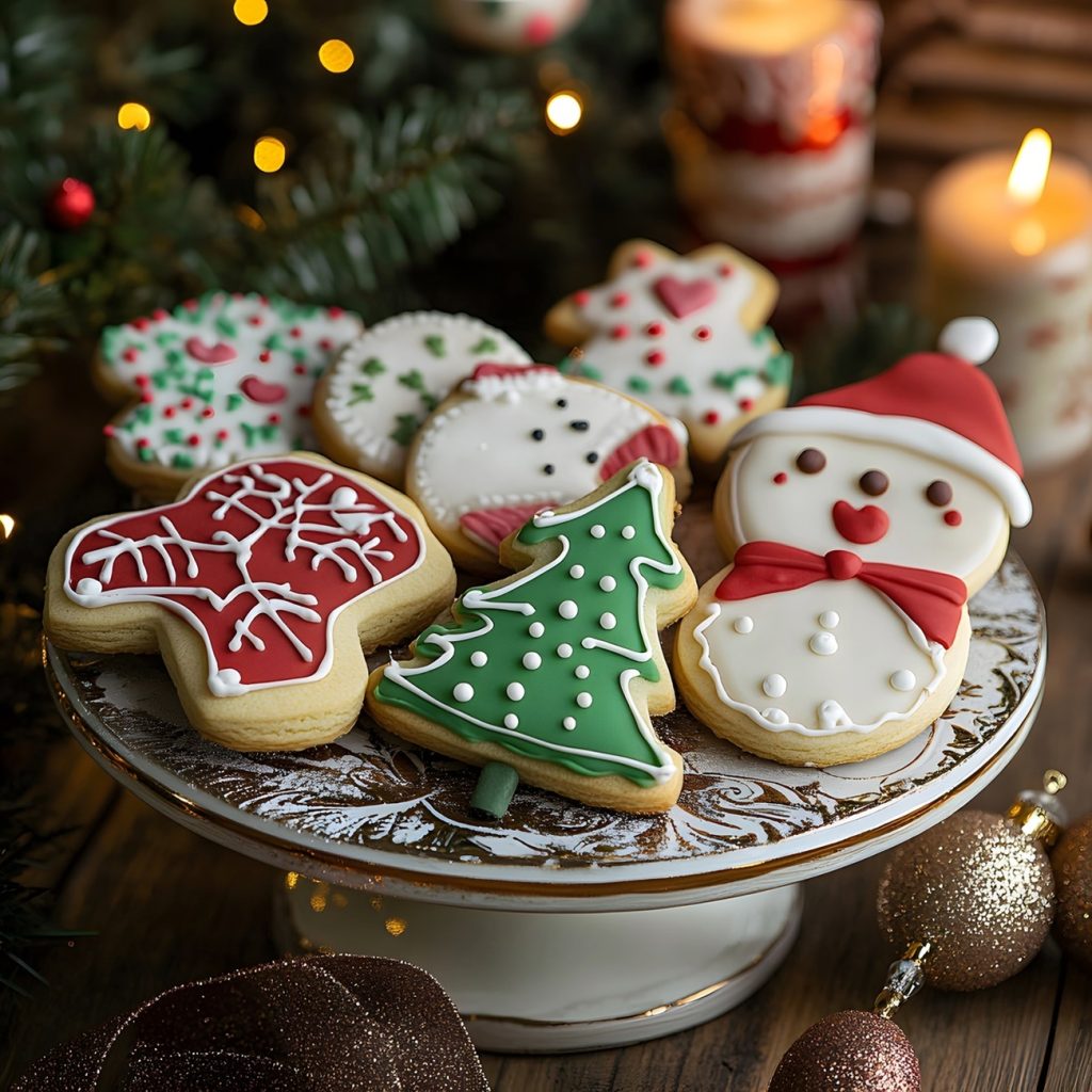 Receita de Biscoitos Natalinos Amanteigados com Glacê Colorido