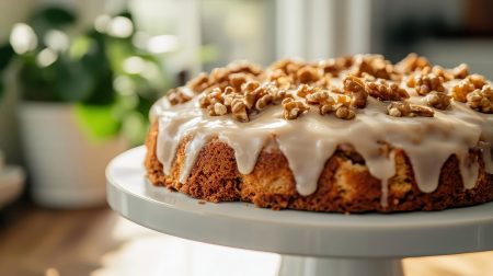 Receita de Bolo de Chocolate com Nozes Natalinas