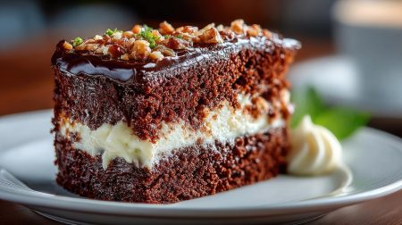 Receita de Bolo de Chocolate Natalino com Nozes