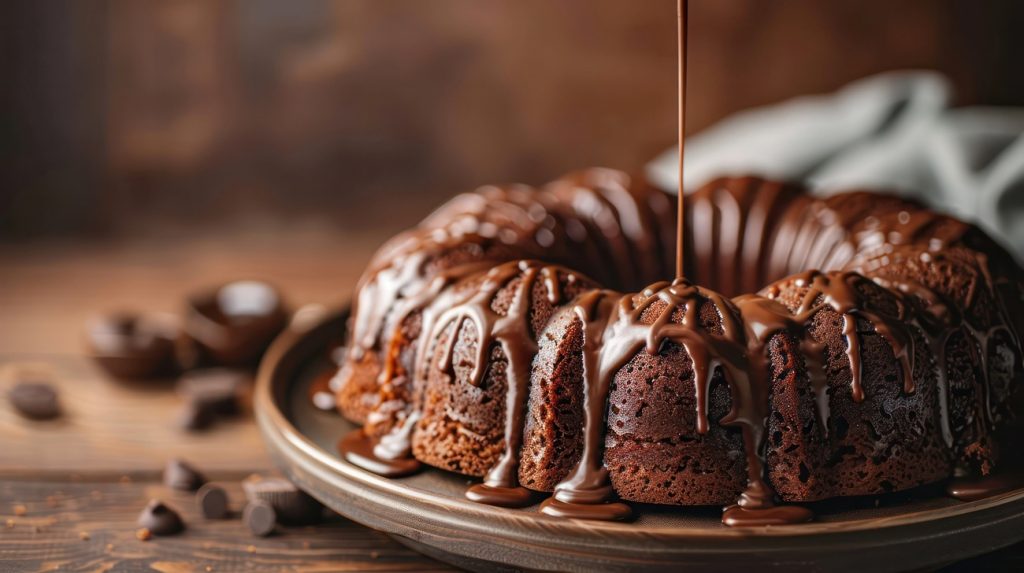 Receita de Bolo de Chocolate Natalino com Cobertura de Chocolate em Pó