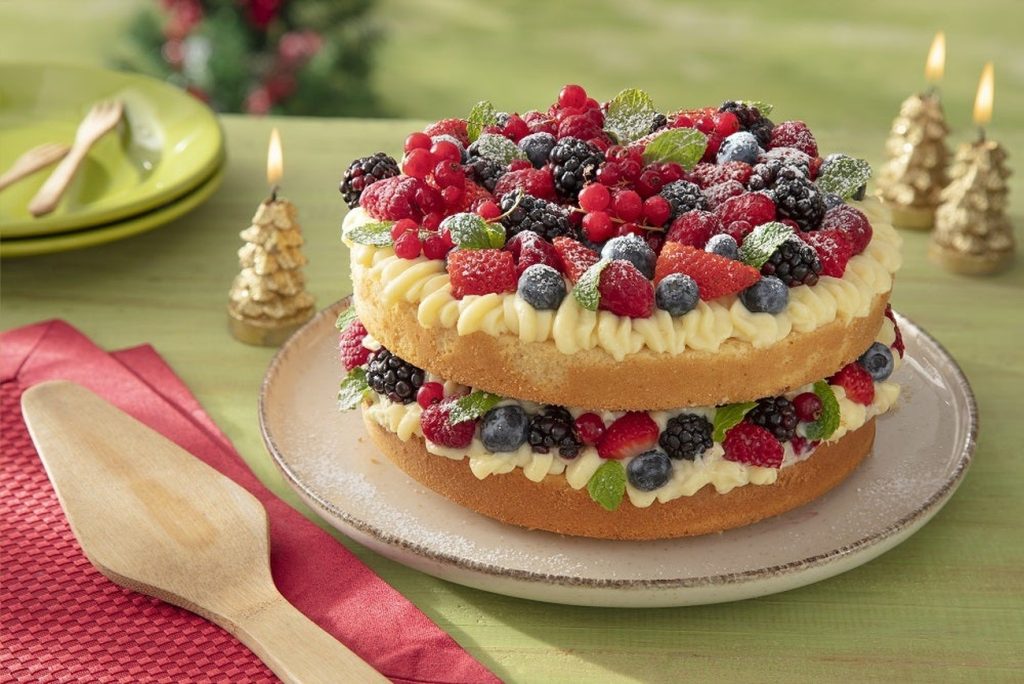 Receita de Bolo Pelado (Naked Cake) Sem Glúten Natalino