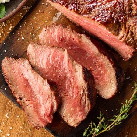 Receita de Bombom da Alcatra com salada de Figo, Parma e Stracciatella