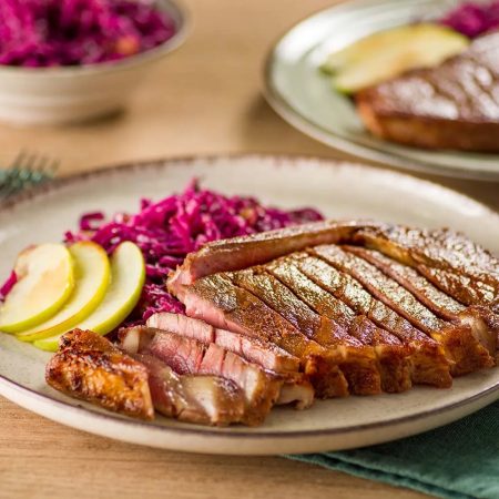 Receita de Chuleta Grelhada com Páprica e Repolho Assado