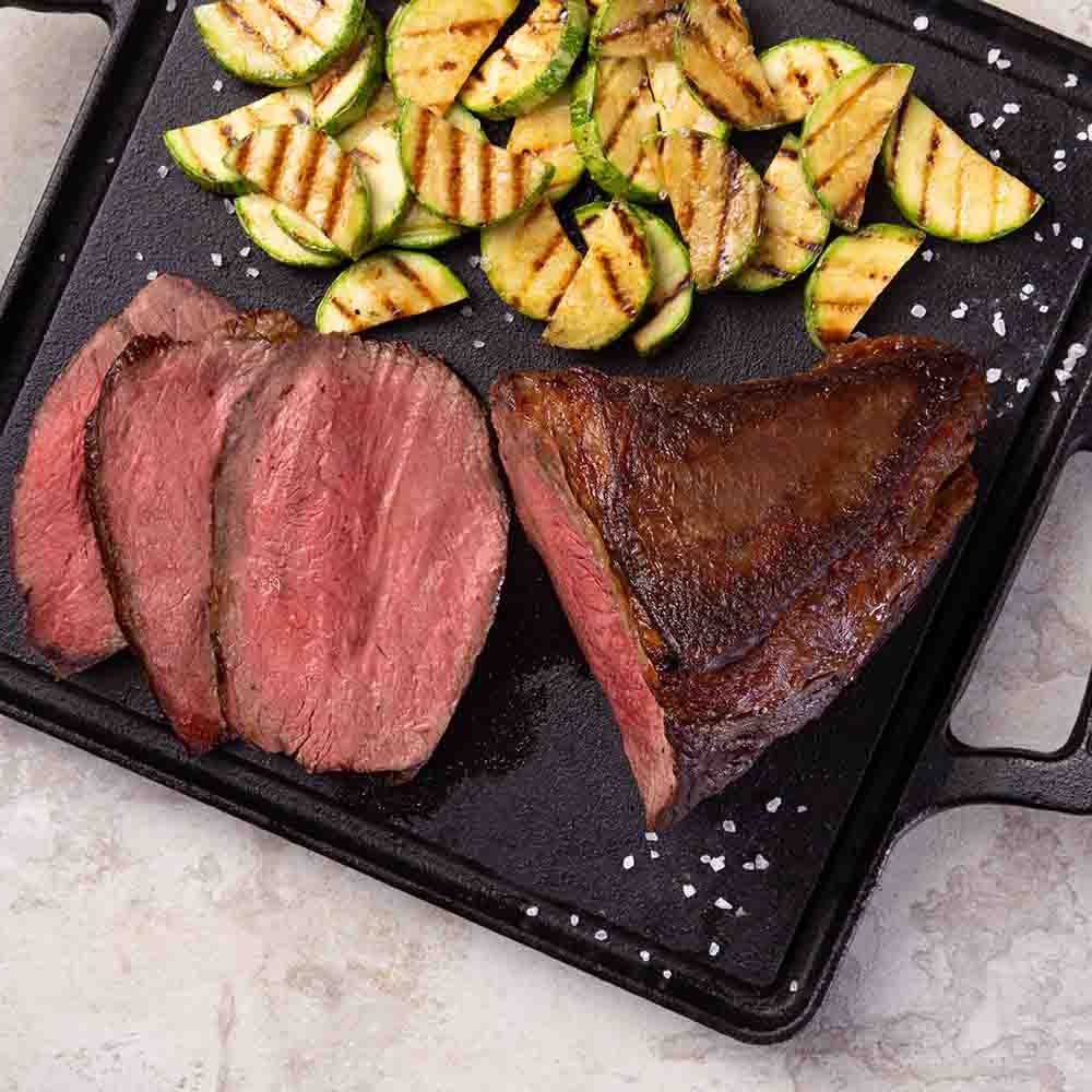 Receita de Coração da paleta Wagyu com abobrinha na brasa