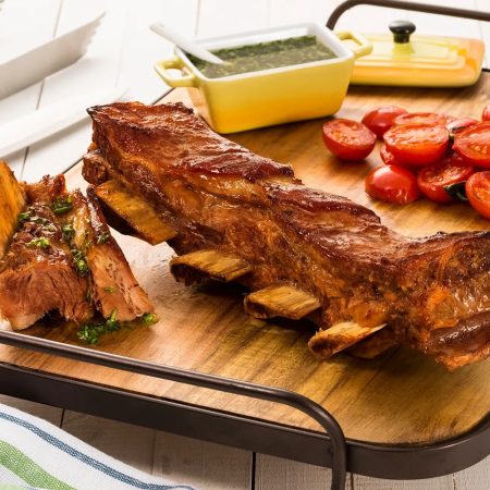 Receita de Costela Fatiada com Alho e Tomates Grelhados