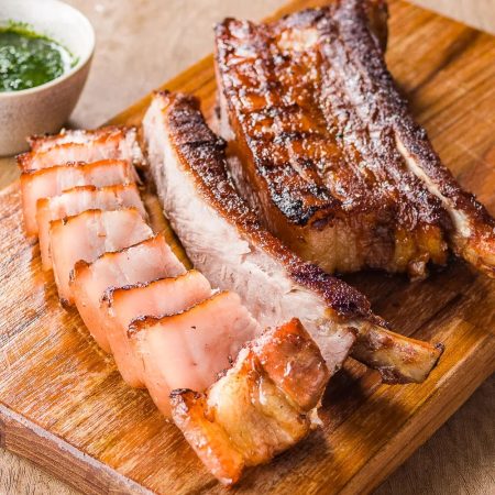 Receita de Costelinha Belly Rib com Vinagrete de Laranja e Mel