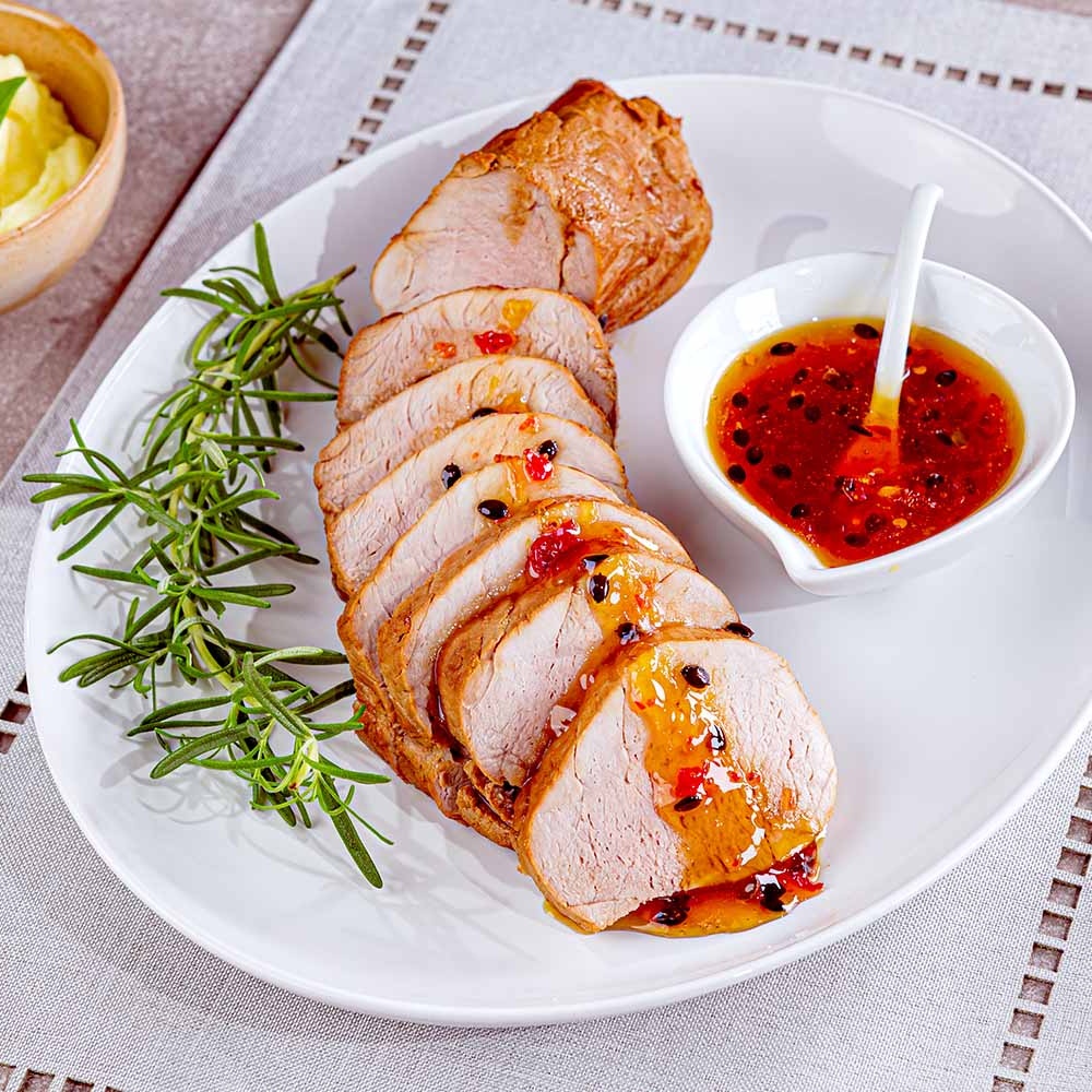 Receita de Filé-Mignon Suíno com Geleia de Pimenta e Maracujá