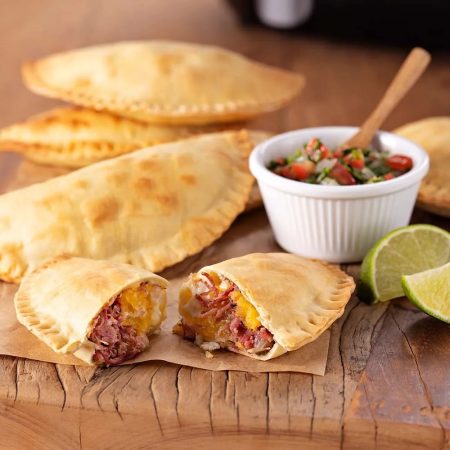 Receita de Pastel de Carne seca, Abóbora e Requeijão