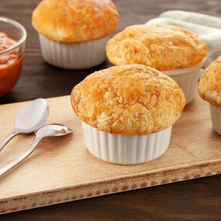 Receita de Pot Pie de Camarão com Requeijão
