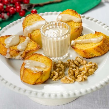 Receita de Rabanada de forno com creme de nozes