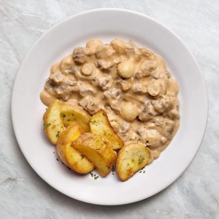 Receita de Strogonoff de Carne com Batata Francesa