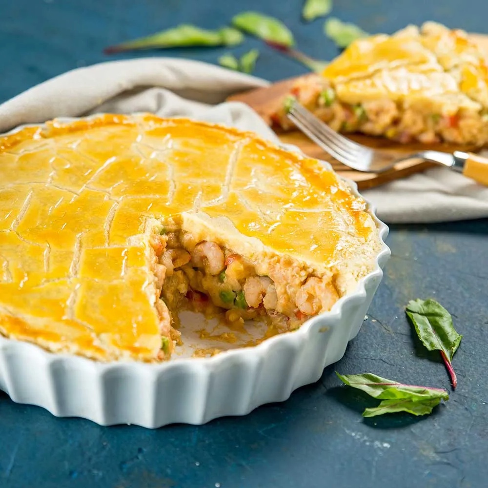 Receita de Torta de Camarão e Alho Poró