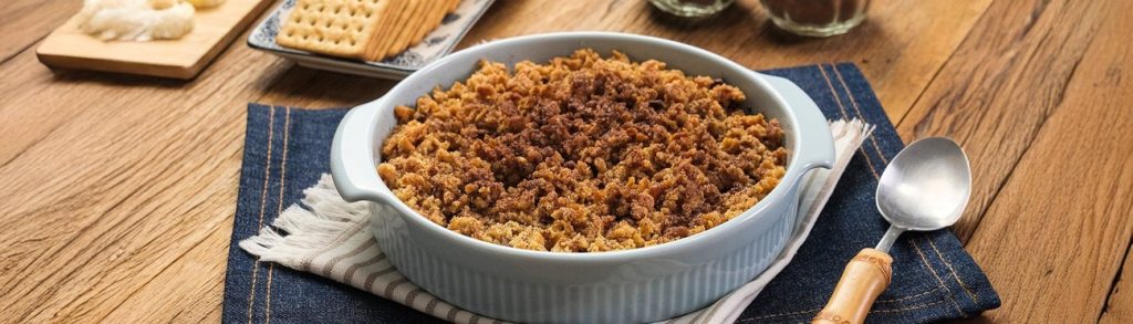 Crumble de Banana com Biscoito Água e Sal