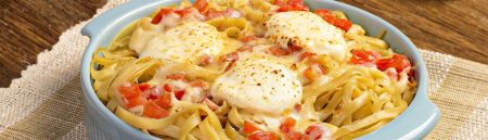Macarrão Fettuccine ao Forno