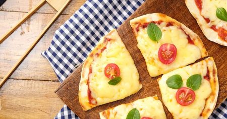 Massa de pizza rápida de frigideira