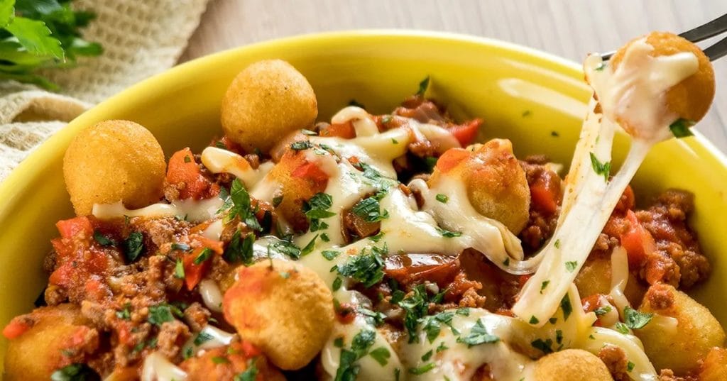 Batatas Bolinha com Carne Moída