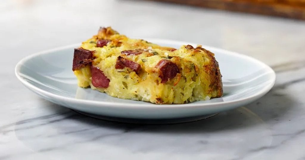 Bolo Salgado de Batata e Linguiça