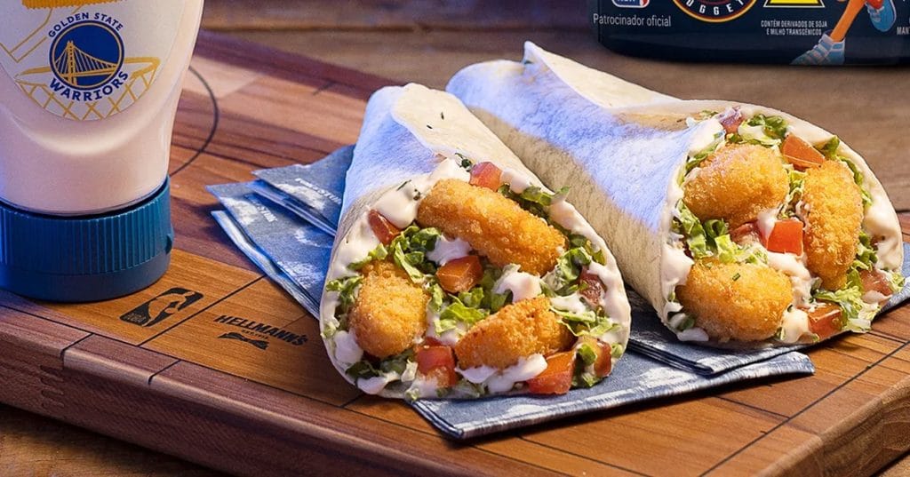 Burrito com Nuggets