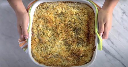 Empanado de Frango Recheado na Travessa (frango Cordon Bleu)