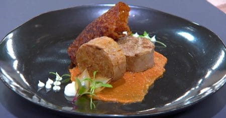 Filé Mignon Suíno Sadia com Arroz Caramelizado e Sopa Italiana de Tomate