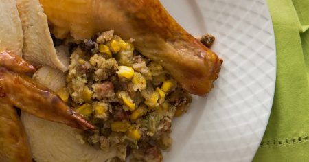 Frango Recheado com Farofa