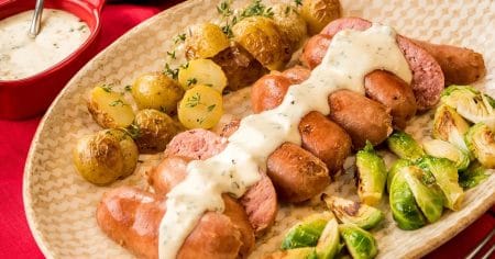 Linguiça Toscana com Creme de Queijo