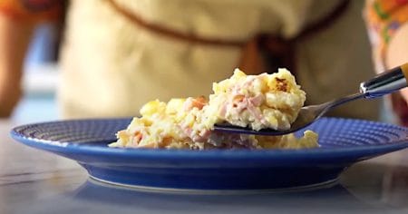 Macarrão de Forno com Presunto e Queijo