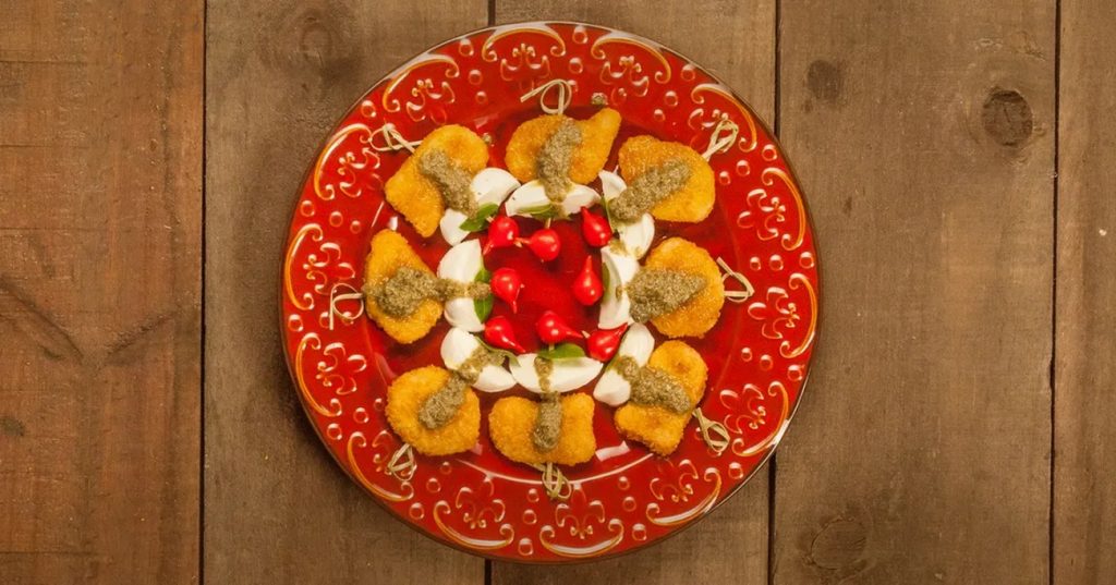 Nuggets com Molho de Alcaparras