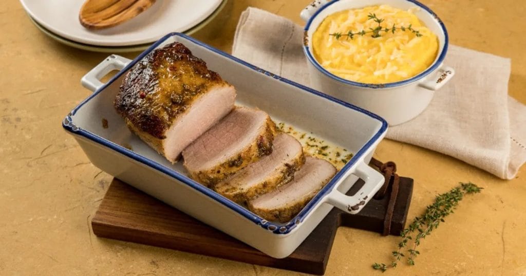 Pernil com Polenta