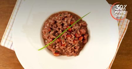 Risoto com Linguiça e Feijão Vermelho (risoto del Contadino)