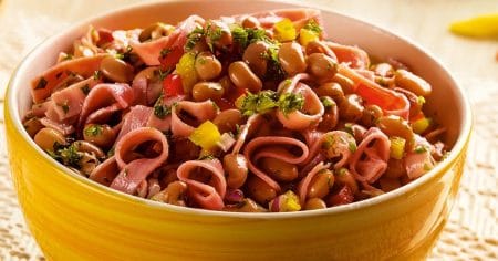 Salada de Feijão de Corda com Presunto de Peru Sadia