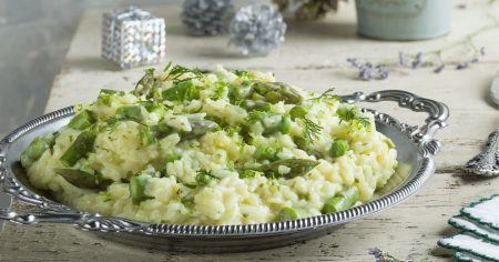 Arroz de Natal Cremoso com Aspargos