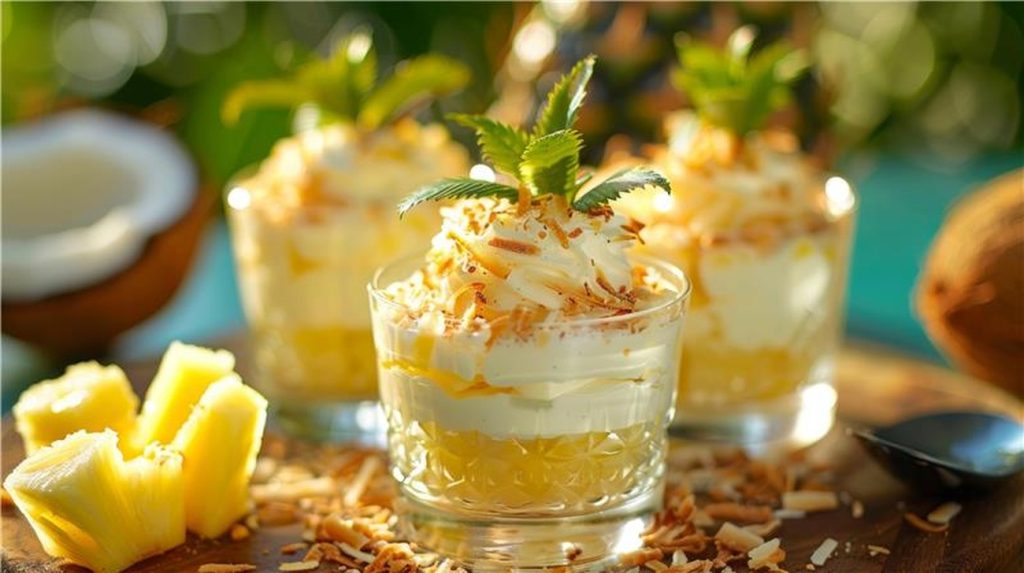 Pavê de Abacaxi com Chocolate Branco