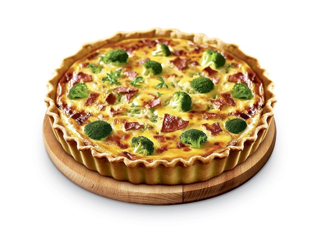 Quiche de Brócolis e Bacon