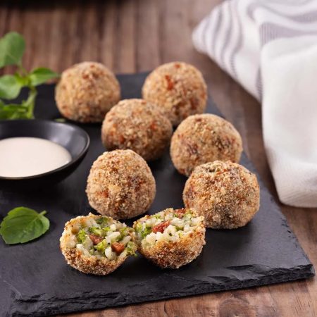 Receita de Arancini de Brócolos e Bacon