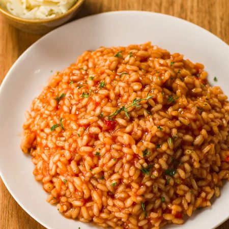 Receita de Arroz Caldoso de Tomate
