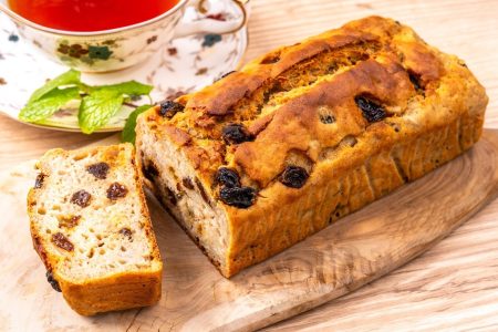 Receita de Bolo de Banana com Passas Sem Glúten e Sem Lactose
