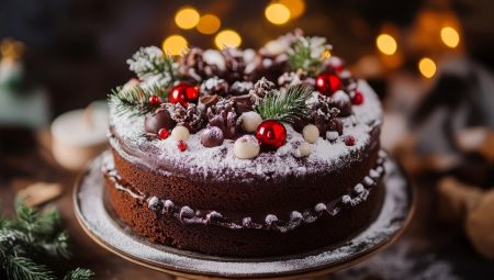Receita de Bolo de Natal com Recheio de Chocolate e Nozes
