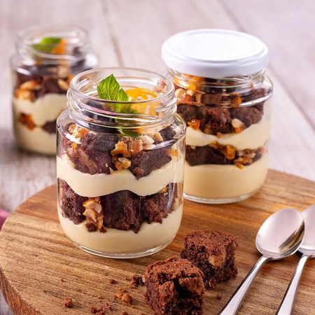 Receita de Brownie com Creme de Leite em Pó e Pé de Moleque