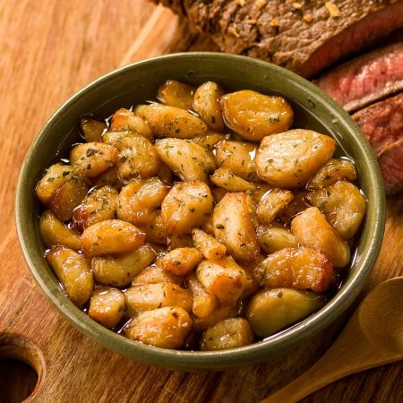 Receita de Confit de alho com picanha grelhada