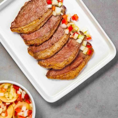Receita de Escalope de Picanha com Vinagrete de Maçã